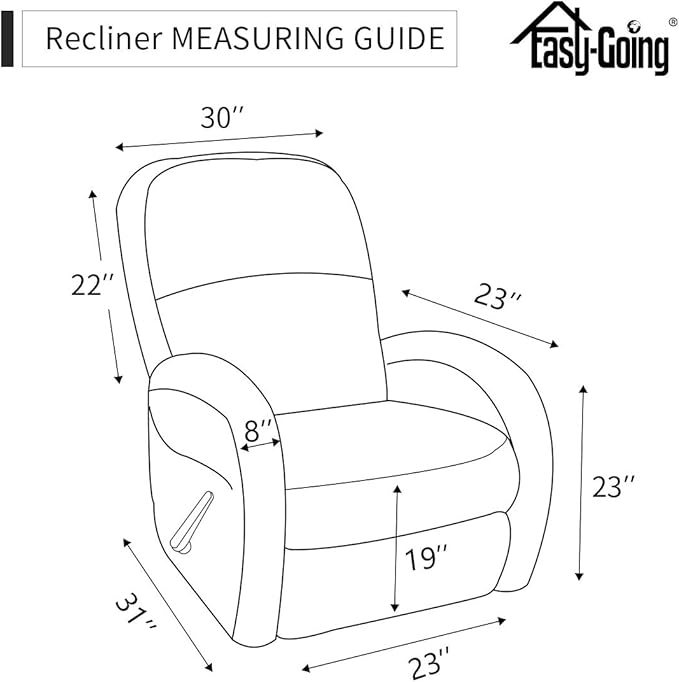 Easy-Going Sofa Slipcover Waterproof Recliner Chair Cover Non-Slip Fabric Couch - Image 6
