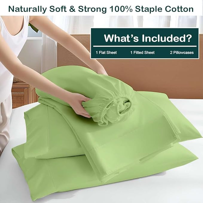 NON Sticky cotton Full Size Sleeper Sofa Sheets, 4 Piece Egyptian Cotton Bed - Image 3