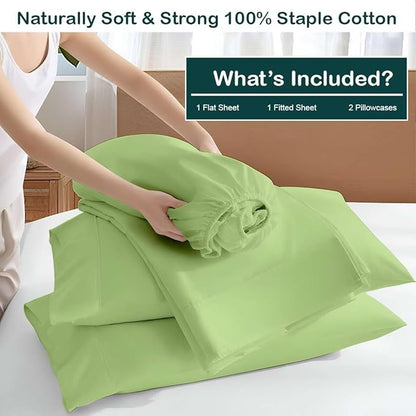 NON Sticky cotton Full Size Sleeper Sofa Sheets, 4 Piece Egyptian Cotton Bed - Image 3