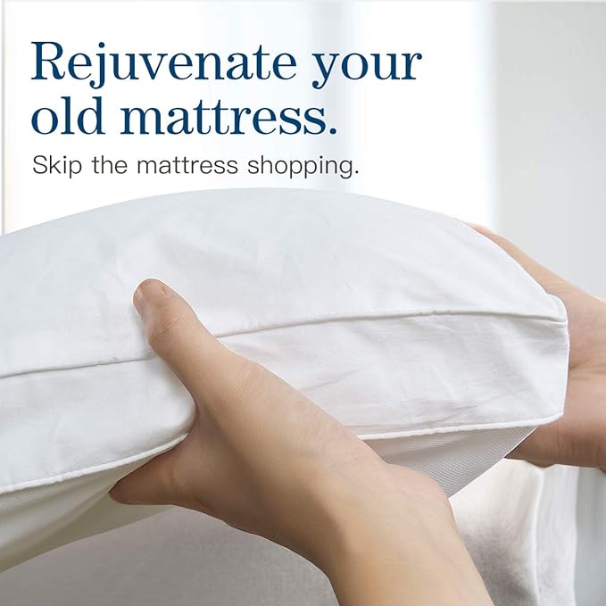 COONP Full Mattress Topper, Extra Thick Pillowtop, Cooling Plush Mattress Pad - Image 5