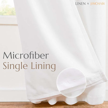 jinchan White Linen Blend Curtains - Image 8
