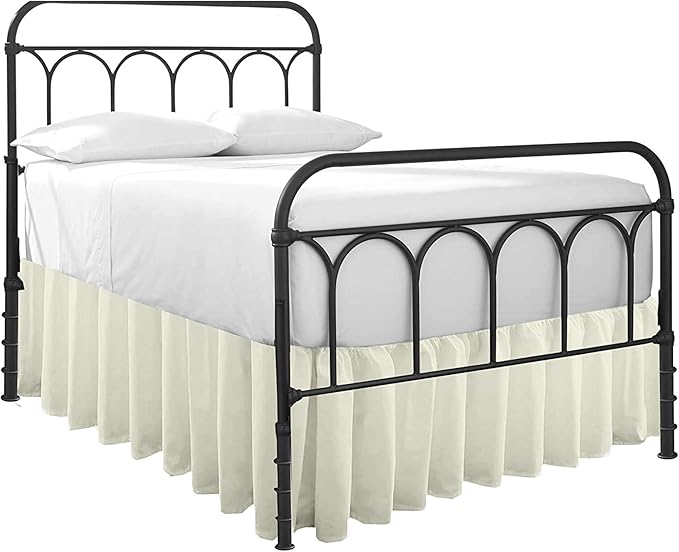Ruffled Bed Skirt with Split Corners-Dust Ruffle by COTTINGON