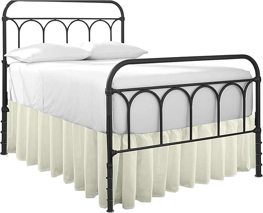 Ruffled Bed Skirt with Split Corners-Dust Ruffle by COTTINGON