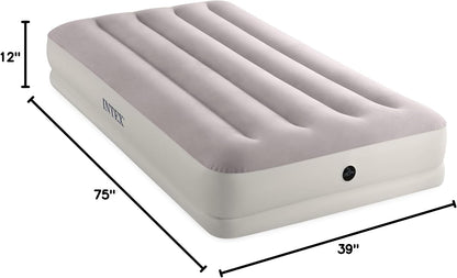 intex 64177e dura-beam standard prestige mid-rise air mattress:, front angle view
