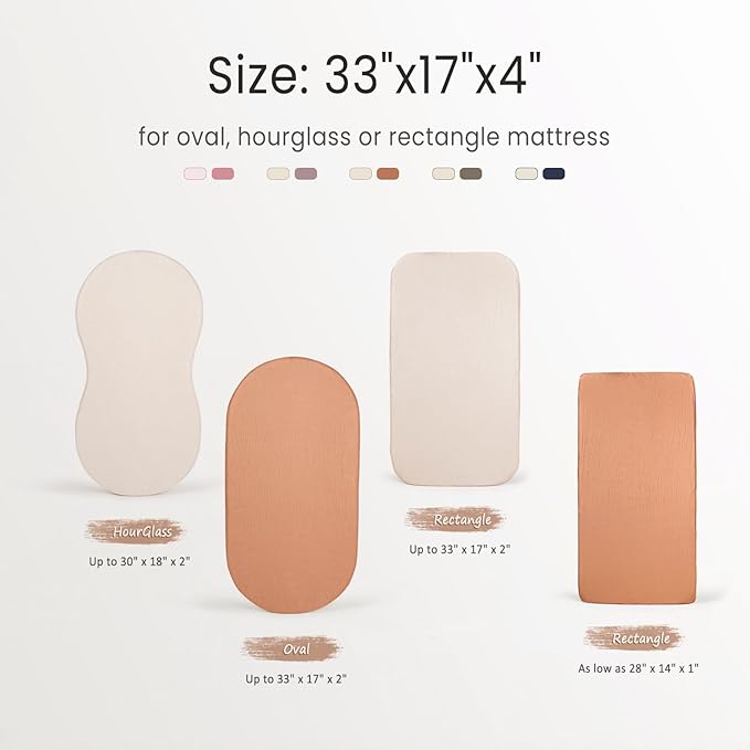 lulumoon Baby Muslin Bassinet Sheets: Cotton Bassinet Sheets Neutral - Image 2