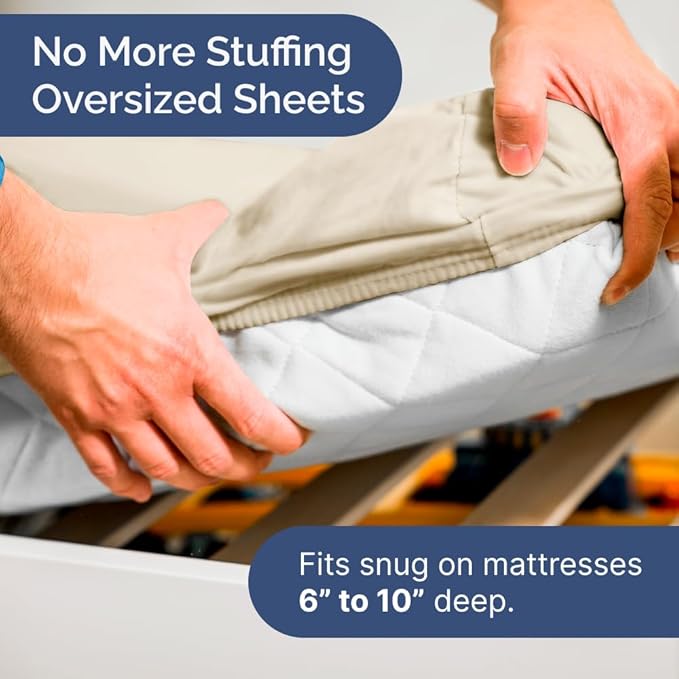 Cot Sheet Set 33” x 75” – 4 Piece Cot Size Twin Mattress Sheets – Ideal - Image 4
