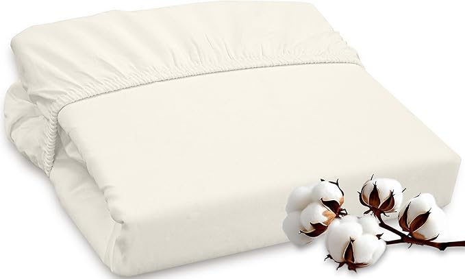 ROYALE LINENS 300 Thread Count 100% Long Staple Combed Cotton Fitted Sheet King by ROYALELINENS