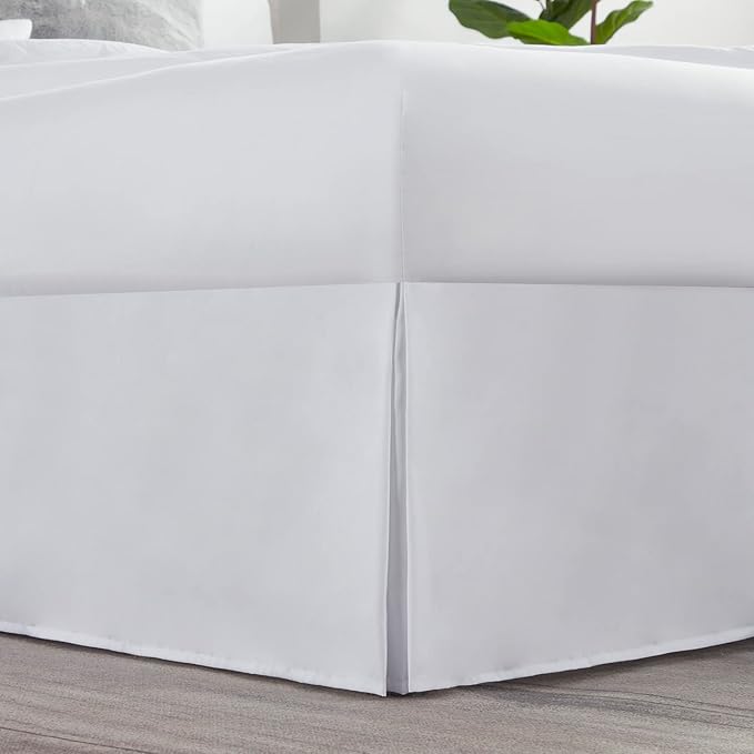 Nestl White Bed Skirt King Size - Image 2