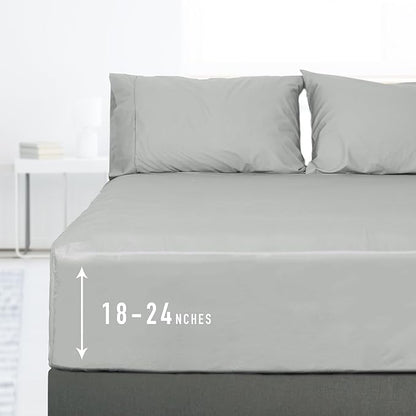 Sunflower Queen Fitted Sheet, 1-Piece Extra Deep Pocket Fitted Bottom Sheet 22" by SunflowerHometexUS