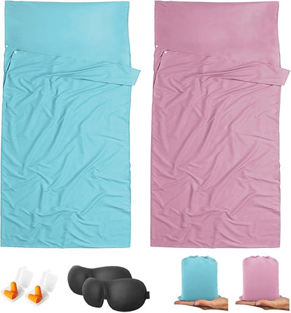 Sleeping Bag Liner, Travel Sheet & Adult Sleep Sack, Camping Sheets Travel by BREENHILL