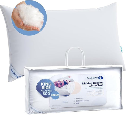 100% Siberian Goose Down Pillow Father's Day Dream Ensemble by ContinentalBedding