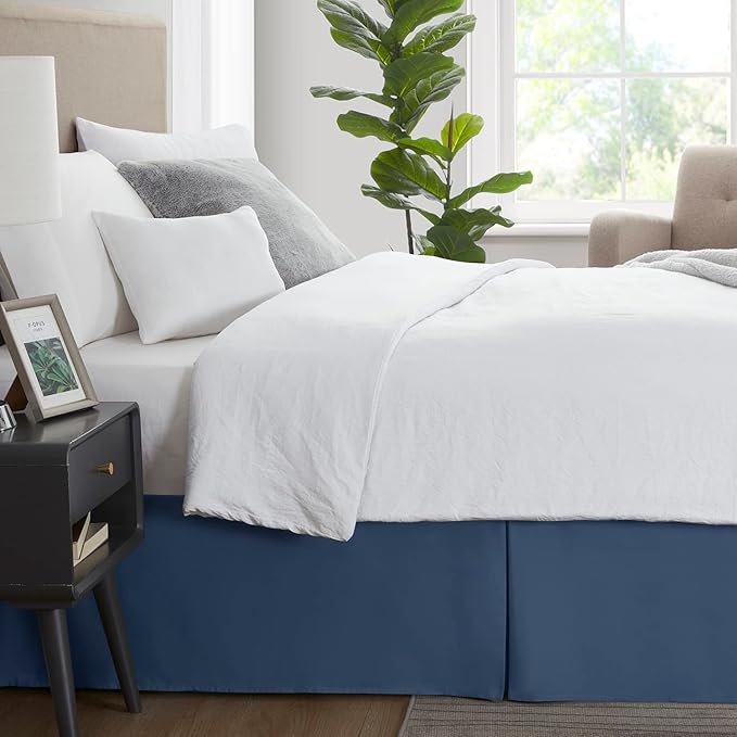 Nestl Navy Blue Full Bed Skirt - Image 3