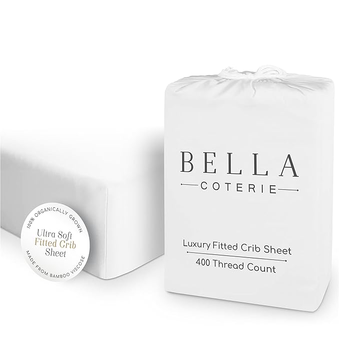 Bella Coterie Luxury Bamboo Viscose Crib Sheet | Organically Grown | Ultra Soft by BC