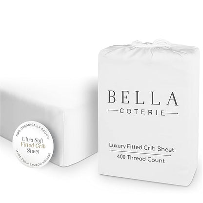 Bella Coterie Luxury Bamboo Viscose Crib Sheet | Organically Grown | Ultra Soft by BC