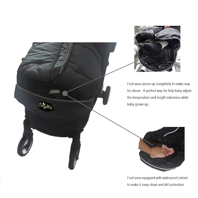CozyMe Winter Stroller Blanket Evolution, Stroller Footmuff, 3-in-1 Waterproof - Image 5