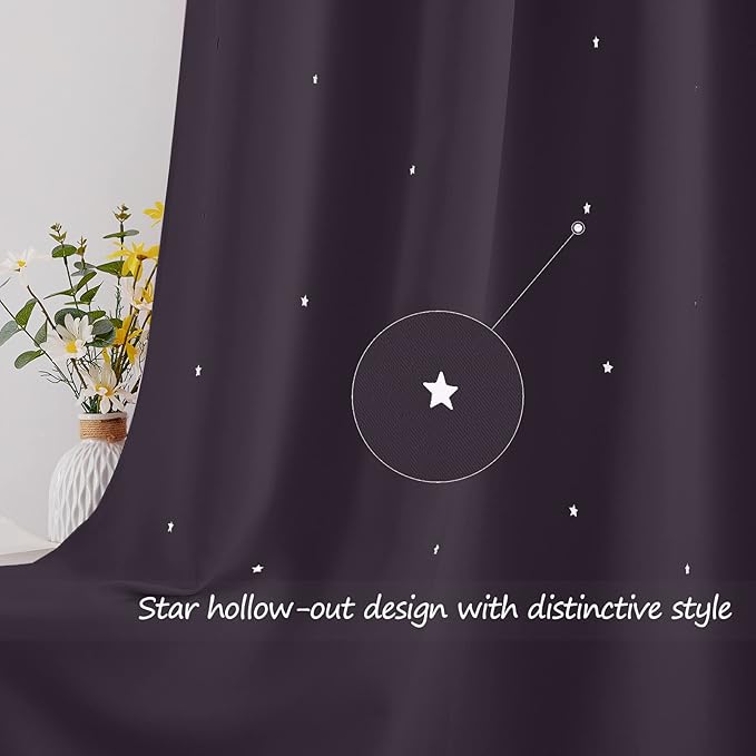 NICETOWN Blackout Star Curtains - Image 3