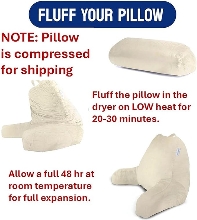 ComfortSpa Reading Pillow for Bed Adult Size, Back Rest Pillow - Image 3