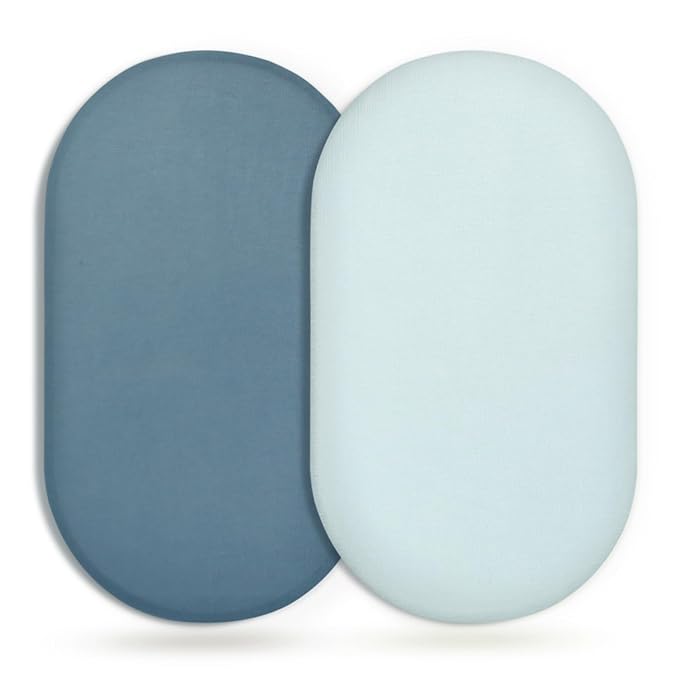 GRSSDER Stretchy Ultra Soft Fitted Bassinet Sheet 2 Pack, Universal Fit by BUYNOW