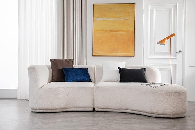 Decorative Pillow Covers 12x20 Black: 2 Pack Cozy Soft Velvet Rectangular Throw - Image 5