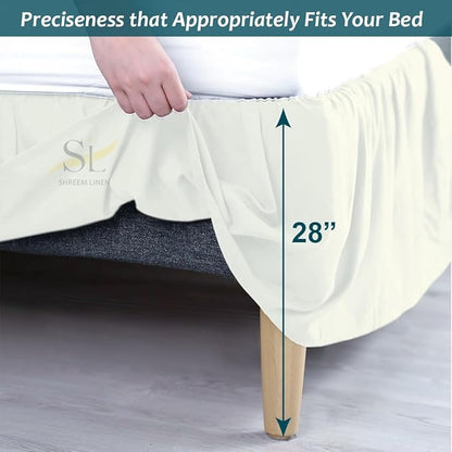 Shreem Linen Ruffled Bed Skirt - Image 4