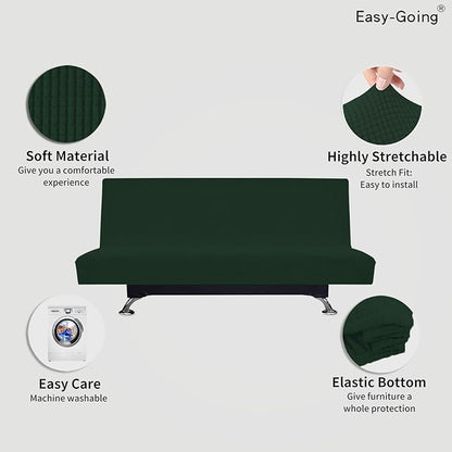 Easy-Going Stretch Futon Slipcover Armless Futon Bed Cover Furniture Protector - Image 3