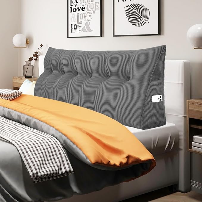 WOWMAX Triangular Headboard Pillow Bed Wedge Pillow by WOWMAX