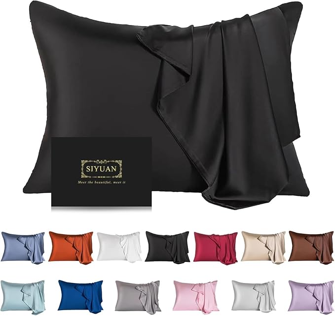 Mulberry Silk Pillowcase for Hair and Skin, Cooling Silk Pillow Case by SIYUAN