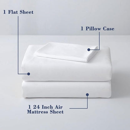 Air Mattress Sheet Set for 16-24 Inch Air Beds Twin Size, Deep Pocket Fitted - Image 2