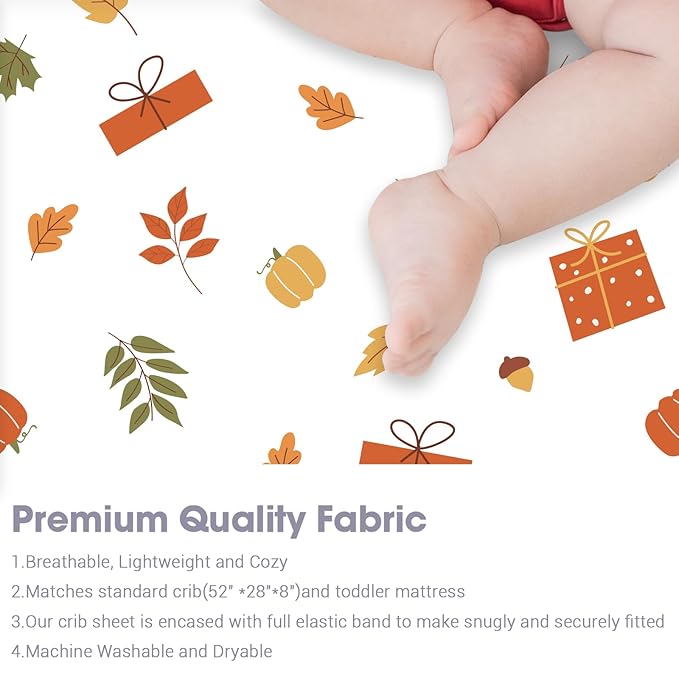 Bimocosy Crib Sheets 4 Pack, Baby Crib Sheets Fitted - Image 6
