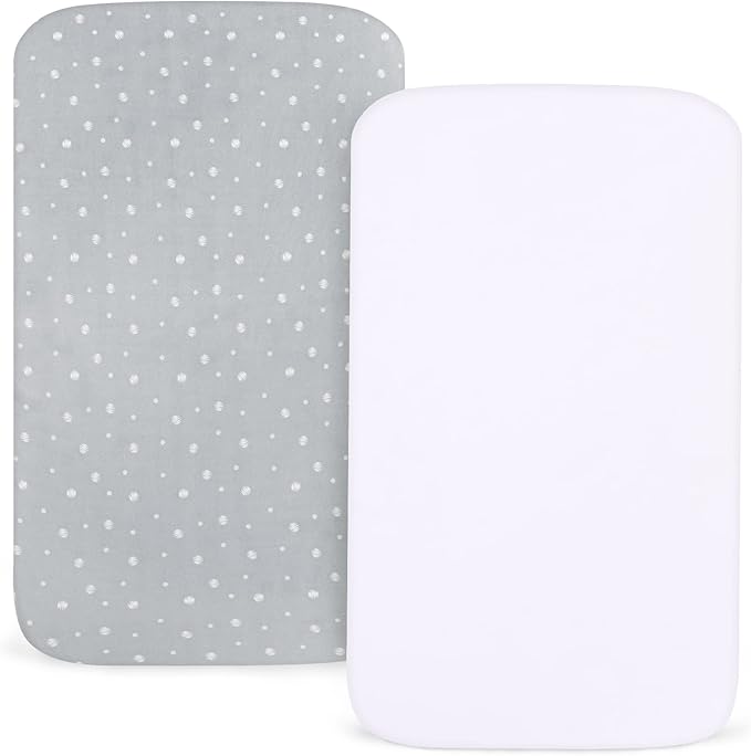 Bassinet Sheets 20" x 30" Fit for Graco Travel Lite Crib, My View 4 in 1 - Image 2