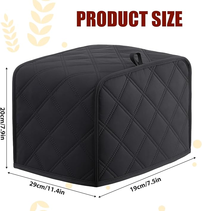 Toaster Cover 2 Slice, 11.4 x 7.5 x 7.9in Universal Size Toasters Dusts Covers - Image 2