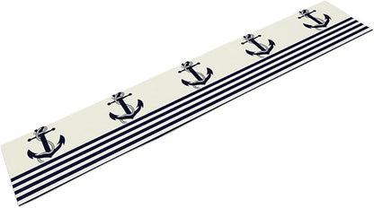 Nautical Anchor Table Runner Vintage Geometric Stripe Modern Sea Adventure - Image 7