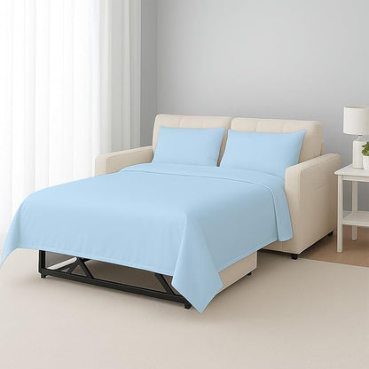 Luxury Queen Sleeper Sofa Bed Sheet Set, 100% Egyptian Cotton, 338 Thread Count by SHREEM+LINEN