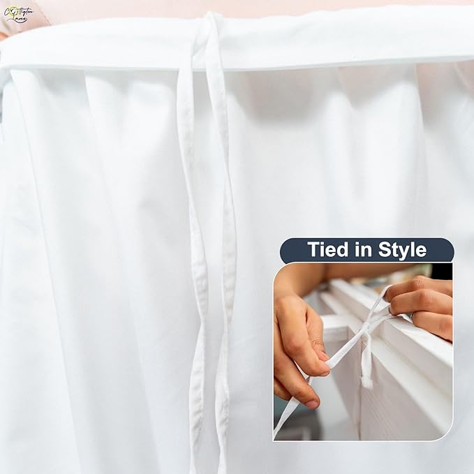 Cottington Lane Extra Long Ruffled College Dorm Bed Skirt 32 Inch Drop - Image 7