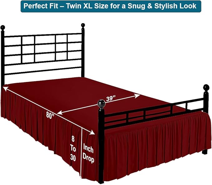 Shreem Linen Ruffled Bed Skirt - Image 5