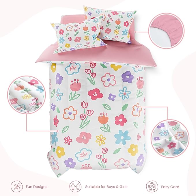 SANDJEST Floral Full Bedding Sets - Image 2