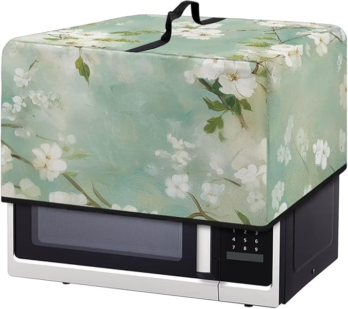 Microwave Oven Cover, Flower Heat-Resistant Waterproof Toaster Oven Dust Cover by Unknown