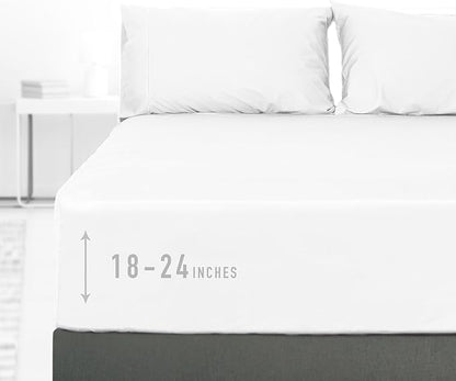 Sunflower Queen Fitted Sheet, 1-Piece Extra Deep Pocket Fitted Bottom Sheet 22" by SunflowerHometexUS
