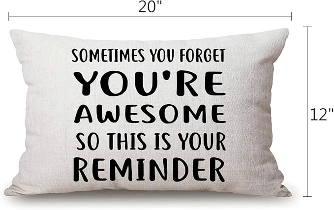 Solekla Inspirational for Women Decorative Throw Pillow Case 12x20 inch - Image 2