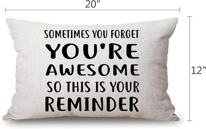 Solekla Inspirational for Women Decorative Throw Pillow Case 12x20 inch - Image 2