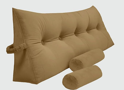 Triangular Reading Bedrest Pillow Large Bolster Cushion Headboard Backrest by PEACHWELL