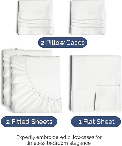Split King Size 5 Piece Sheet Set - Image 2