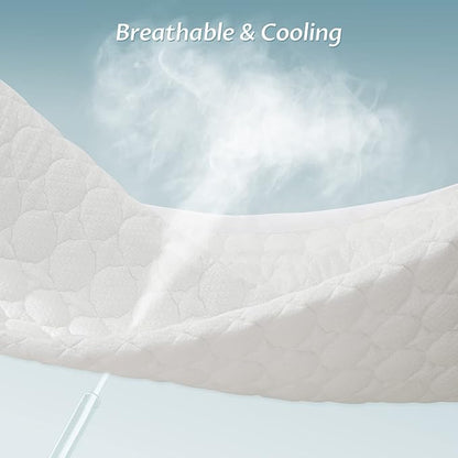 Queen Size Waterproof Mattress Protector Fitted Quilted Mattress Pad Cover - Image 4