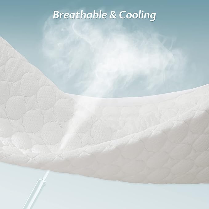 Full Size Waterproof Mattress Protector Fitted Quilted Mattress Pad Cover - Image 4