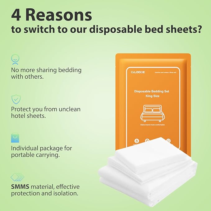 4 PCS Disposable Bed Sheet King Size, Disposable Sheet - Image 7