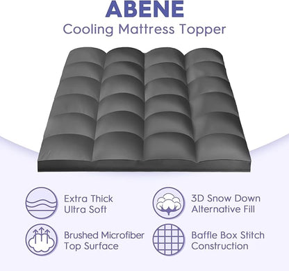 ABENE Mattress Topper Twin for Back Pain Relief, Extra Thick Mattress Pad - Image 2