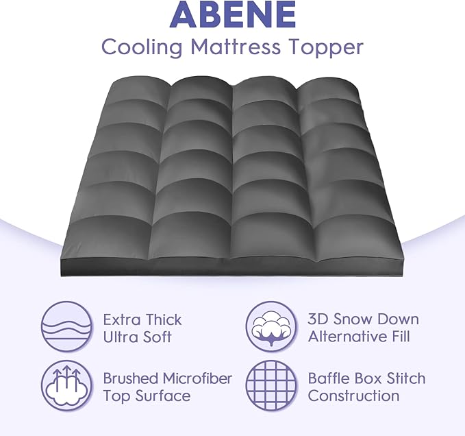 ABENE Mattress Topper Full for Back Pain Relief, Extra Thick Mattress Pad - Image 2