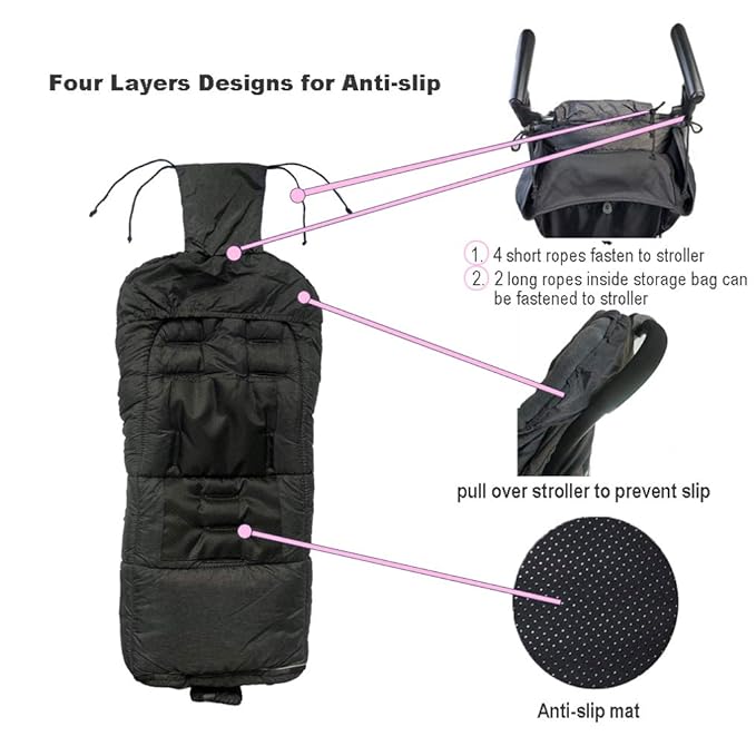 Waterproof Anti-freeze Winter Universal Stroller Footmuff, Ultra Soft Width - Image 5