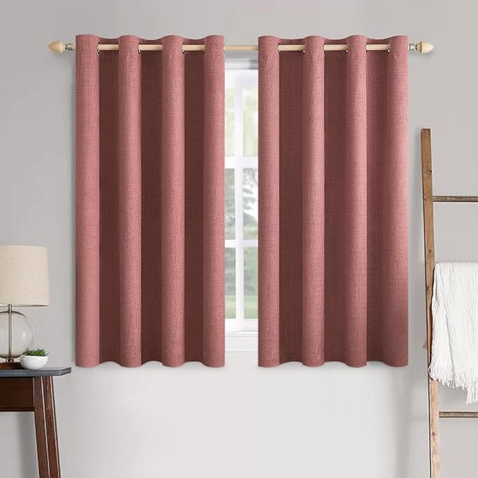 MIULEE 100% Blackout Linen Textured Curtains by MIULEE