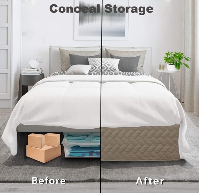 Queen Bed Skirt-Box Spring Cover - Image 2